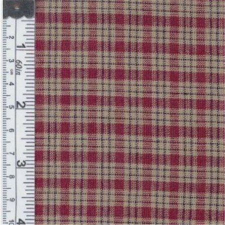 TEXTILE CREATIONS Textile Creations CC-313 Country Cupboard Fabric; Wine Mini Plaid; 15 yd. CC-313